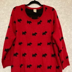 Faded Glory size 3X Scottie Dog sweater. Great condition